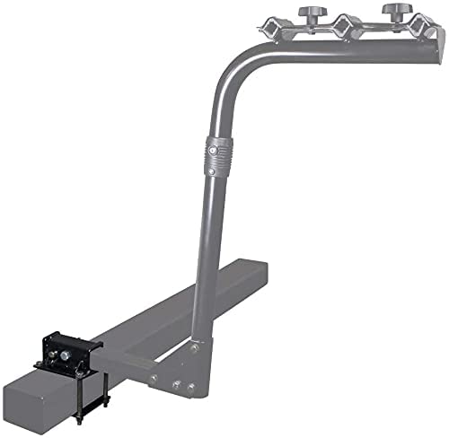 eVerHITCH 4 Inch RV Bumper Adapter 2 Inch Hitch Receiver Bike Rack Cargo with Stainless Steel Bolts, Black