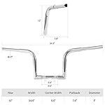 Fat-1-14-Ape-Hanger-Bars-10-Rise-Handlebars-Fits-FLST-XL-Black