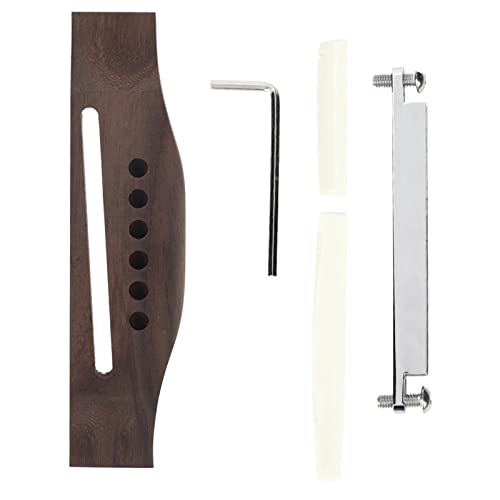 Kit de réparation d'arbre de pont de guitare réglable en bois pour folk 6 cordes