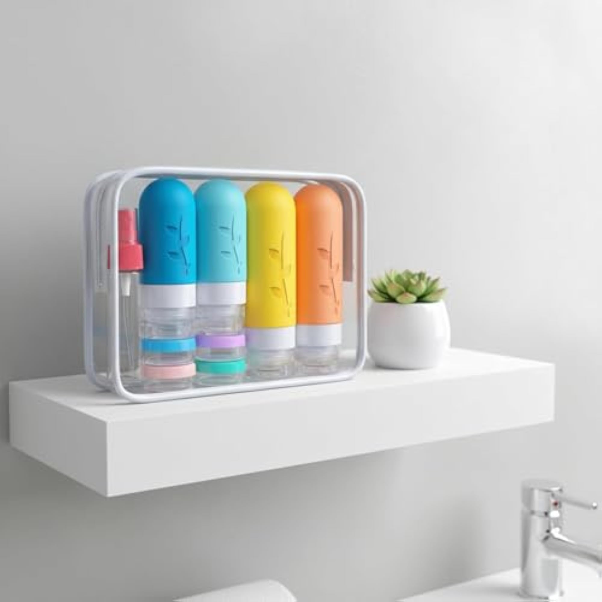 16 Pack Travel Bottles Set - TSA Approved Leak Proof Silicone Containers