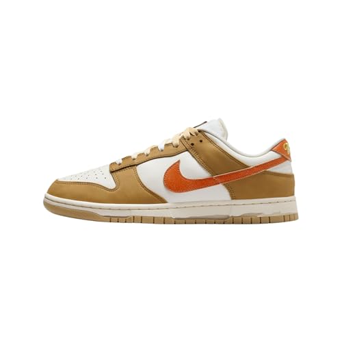 Nike Dunk Low Retro Shoes (HM3729-181, Sail/Coconut Milk/Wheat/Safety Orange) Size 11.5