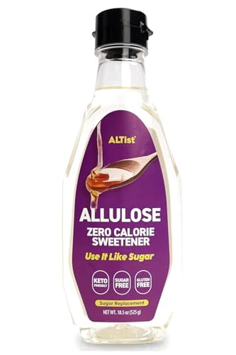 ALTist Allulose Syrup Sweeteners and Sugar Alternatives | Non-GMO Gluten Free Zero Sugar Low Calorie Allulose Honey Sugar Substitutes | No Net Carbs, No Fats Vegan-Friendly Keto Sweetener 17.7 fl oz