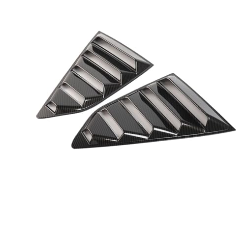 Car Rear Side Window Louver Shutter Sunshade Air Vent Panel Cover Trim Compatible for Chevrolet Camaro 2016-2018 Carbon Fiber Accessories