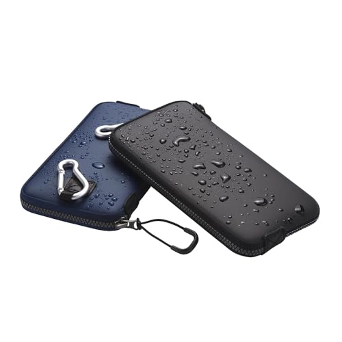 OneJoy Cell Phone Pouch, Phone Bag, Mobile Pouch, Phone Sleeve, Neoprene Phone Pouch, Zipper Phone Bag in Waterpoof/Rainproof, Bike Pouch, AJ10-798 Black 17cm x 9cm