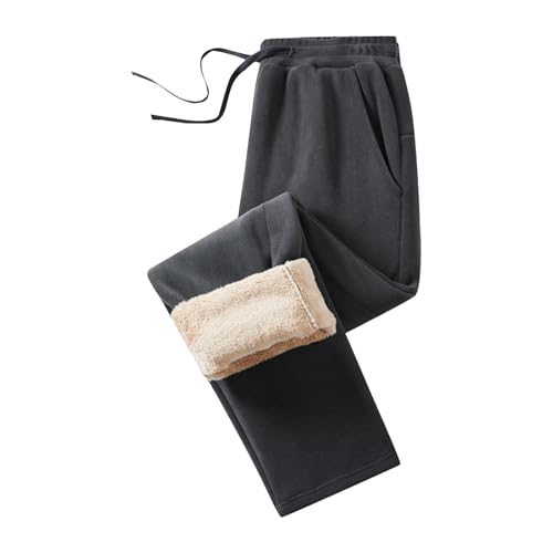 Pantalones deportivos con forro polar para hombre, pantalones térmicos de lana de camello, pantalones térmicos duraderos e informales, pantalones minimalistas de color sólido, pantalones clásicos