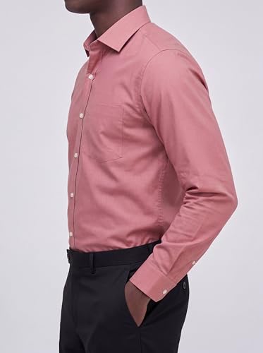 Image of INKAST Men's Cotton Blend Plain Formal Shirt | Full Sleeves Solid Shirts| Straight Regular Fit | Office and Regular Wear