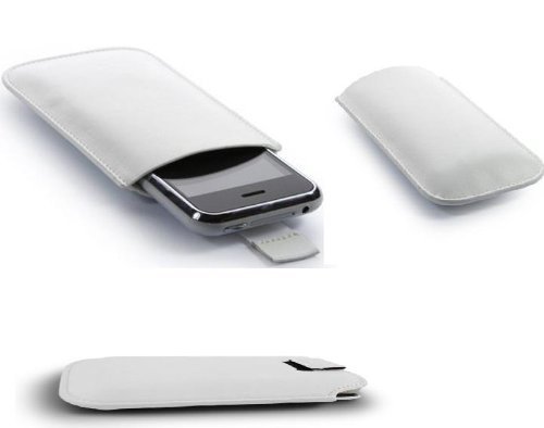 Accessory Master Etui en Simili Cuir pour Wiko Darkmoon Blanc