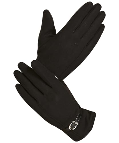 FCHITOP Damen Winterhandschuhe Touchscreen Warm Wildleder Handschuhe Texting Thermal Winddicht für Laufen Fahren Outdoor Sport Handschuhe