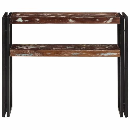 Mesa consola de madera maciza para salon y pasillo estrecho 6