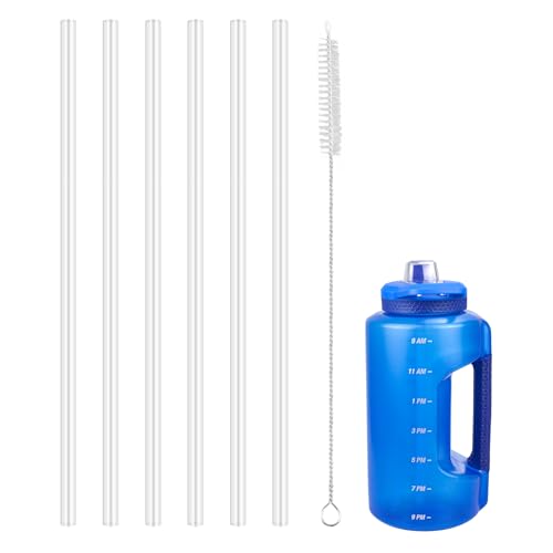 KLOWOAH Replacement Straw Compatible with Zulu 64oz Goals Large Water Bottle,with 1 Brush (Pack of 6)