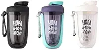 Coqueteleira shakeira Garrafa Premium para Academia, 550ml, com Mola Misturadora e Alça de Transporte- BRANCO-FBK-