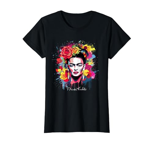 Frida Kahlo - Variedad de artículos Camiseta, Mujer, Negro, XL