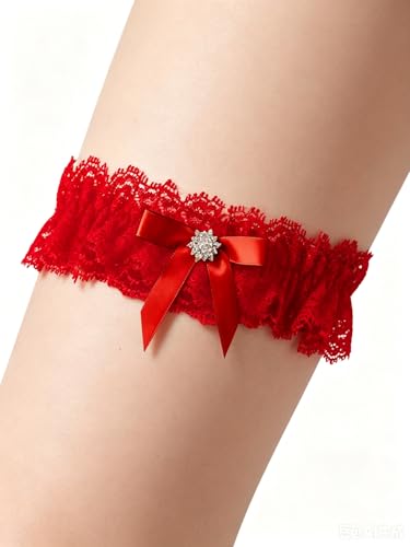 Image of Blue Garters for Bride Wedding Garter Set for Bride Bridal Garter Leg Thigh Blue