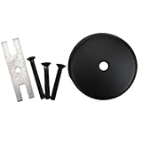 Tidevib Einloch-Badewannen-Überlaufplatte mit 3 Schrauben und Montagewerkzeug, Messing-Frontplatte für dauerhafte Passform in den meisten Standard-Wannen