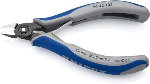 Alicates de corte diagonal KNIPEX 79 42 125 para electrónica con mango multicomponente de 125 mm 4