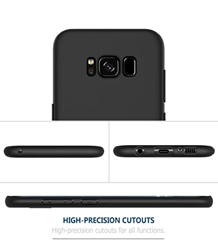 Image of Mobile Back Cover Case for Samsung Galaxy S8, G950F (Silicone Case|CameraProtection|Black SC1510)