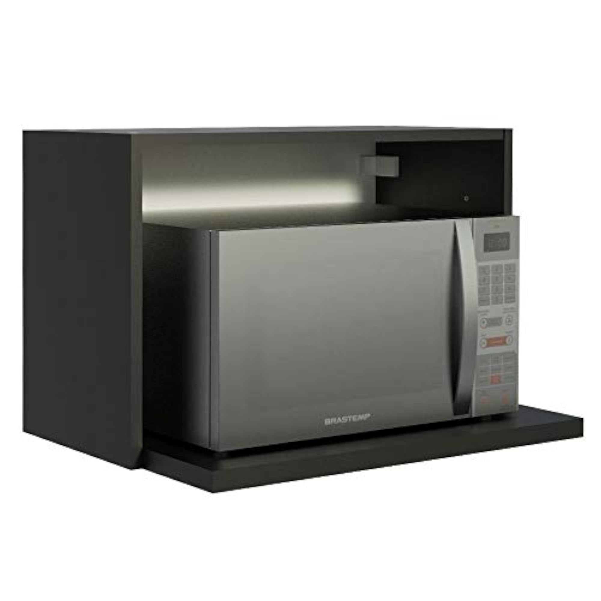 Modular Kitchen Microwave Compartment, Black