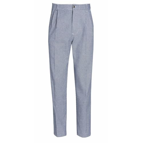 Robur -Pantalon De Cuisine -Oural -Pied De Poule Bleu - Taille