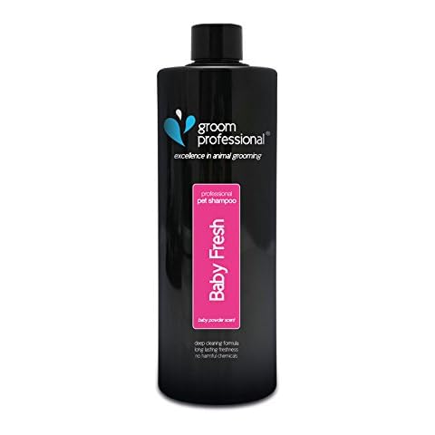 GROOM PROFESSIONAL Baby Fresh Dog Shampoo, Excellence in Animal Grooming, Gentle Scented Dog Shampoo, Perfect for Young or Sensitive Skin, Made in UK, 1 Litre Cover