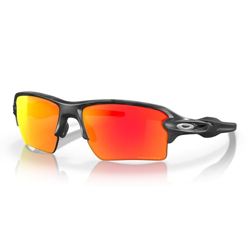 Image of Oakley Flak 2.0 XL OO9188 Rectangle Sunglasses for Men for Women | In Matte Black, Steel & Polished White. Polarized options available. Larger lenses for more coverage; swappable.