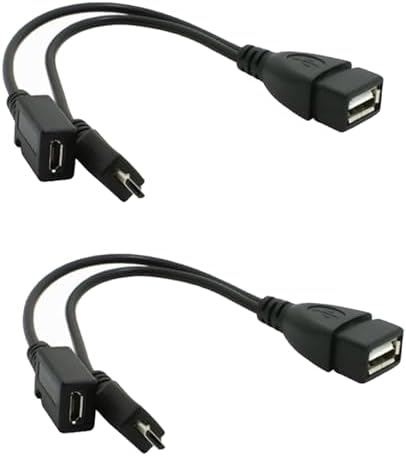 2 Packs OTG Cable Replacement for Fire Stick 4K, for Amazon Fire TV, Compatible with for Samsung Galaxy for LG Android Phone Tablet Micro USB Host with Micro USB Power image 5