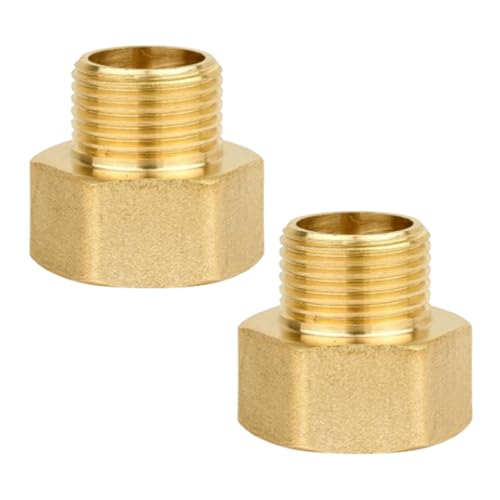 2 raccords par paquet de 3/8 pouce à 1/2 pouce, extension de réduction mâle 3/8 pouce x femelle 1/2 pouce, laiton, réducteur mâle/femelle, adaptateur pour...