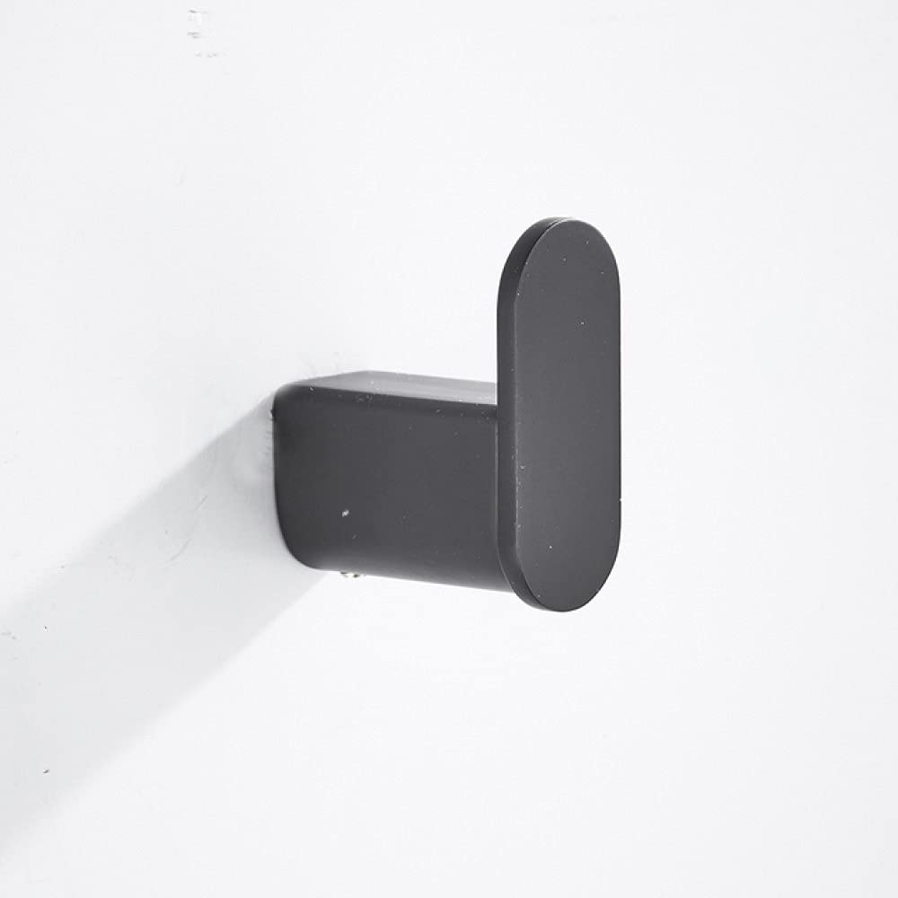 Toallero y portarrollos de acero inoxidable negro mate contra el óxido en el baño
