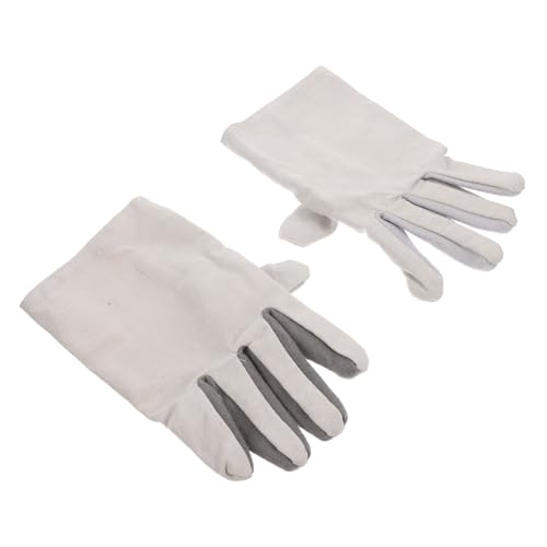 Housoutil 1 Pair Composite Oil-resistant Wear-resistant Cowhide Welding Gloves Light Blue Heavy-duty Protective Gloves for Welding / / Random Color