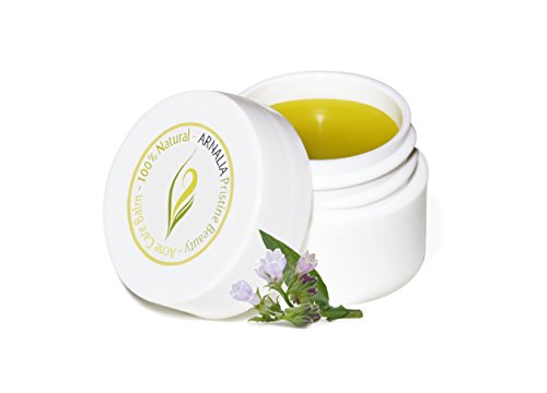 ARNALIA Acne Care Cream, 100% Pure Natural & Organic Wild Herbs, Face & Back Acne Spot Treatment, Cystic & Hormonal Acne, Teen Acne,Cold Sores, Tea Tree Oil Rapid Clear Balancing Cosmetic Balm (0.3oz)