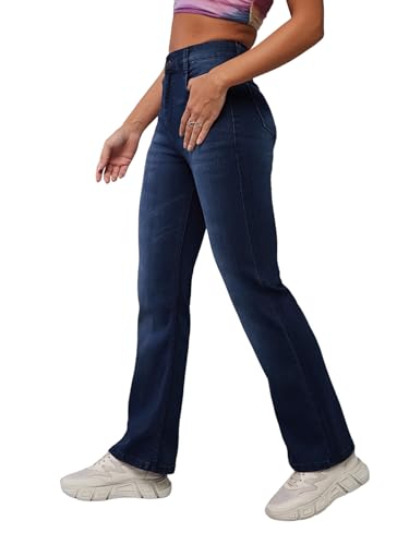 Image of Dolce Crudo Women's High Waist Straight Fit Jeans