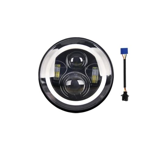 Phare Avant 7 Pouces 80W LED tout-terrain avec feux de jour et clignotants