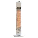 [山善] カーボンヒーター 500W 遠赤外線 スリム 小型 コンパクト 転倒オフスイッチ 足元 トイレ 脱衣所 ホワイト DCT-M051(W)