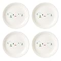 Lenox Profile Snow Day 4-Piece Dinner Plate Set, 6.75, White