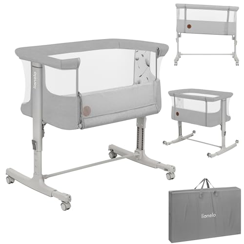 Lionelo Aurora 3 in 1 Babybett bis 9 kg, Beistellbett, Wiege,...