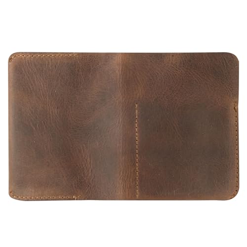 Hide & Drink, Leather Bifold Card Holder, Holds Up to 6 Cards/Organizer/Case/Wallet, Handmade Includes 101 Year Warranty :: Bourbon Brown4