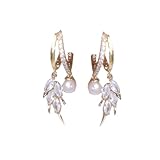 Pendientes de botón corazón ligero plata S925 para mujeres delicado con perla y acentos circonita brillante elegantes ligeros ocasiones especiales