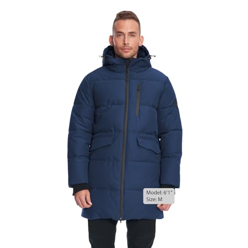 Image of ALPINE NORTH Jasper Men's Vegan Down Winter Coat - Warm Insulated Puffer Coat with Hood For Men