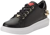 Love Moschino Damen Sneakerd.Gummi 40 Kalbsleder schwarz Sneaker, 37 EU