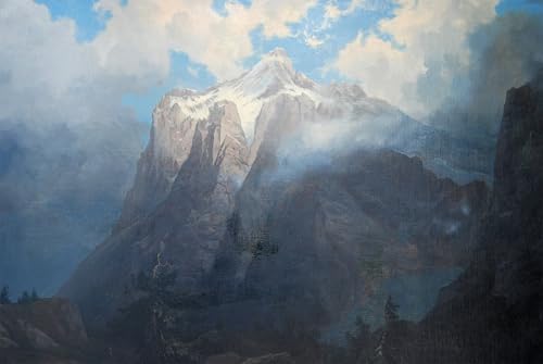 Affiche de arts Mount Brewer de Kings River Canyon Albert Bierstadt pour salon 60x90