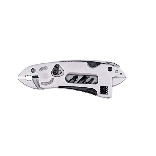 Multifunction Hardware Stainless Steel Wrench & Allen, Screwdriver,Knife, Saw Blade, Sawcan Opener, Bottle Opener & Much More (Silver) #TOP5