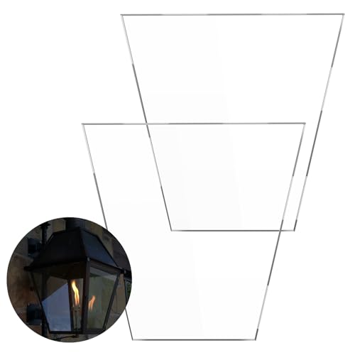 Yookeer 2 Pcs Tempered Glass Pane for Outdoor Gaslights Clear Heat-Resistant Replacement Glass Thick (Standard) by Yookeer - Image 7