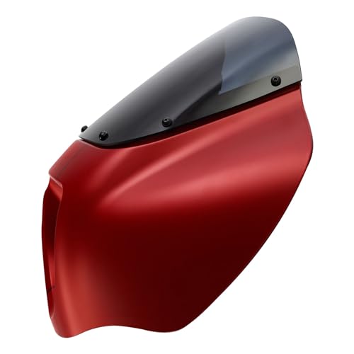 Image of Front Headlight Quarter Fairing Windshield Fit For Harley Softail Low Rider FXLR S FXLRS 2018-2025 Street Bob FXBB FXBBS 2018-2025 Softail Standard FXST 2020-2024 Wicked Red Denim