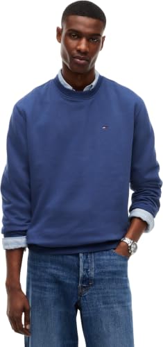Tommy Jeans Herren TJM Reg S Flag Crew Dm0Dm20741 Pullover Sweatshirt, Blau (Basic Navy), XXL – Ansicht 1