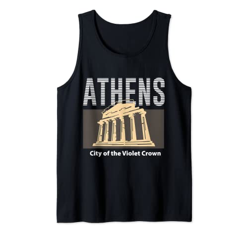 Atenas vacaciones vacaciones bandera de Grecia Camiseta sin Mangas