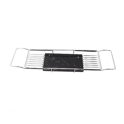 Bandeja de bañera de acero inoxidable para evitar caídas de objetos con soporte extensible 7