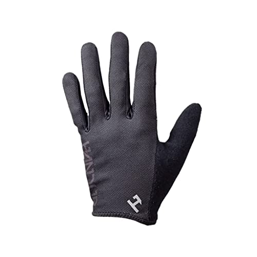 Handup Most Days Full Finger Lightweight Anti-Slip Breathable Mountain Bike MTB Bicycle Enduro Downhill XC Cycling Motocross Unisex Gloves (Pure Black, XX-Large)