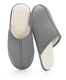 The Metluks Men's Scuff Slippers with Memory Foam Faux Suede Open Back House Slip-ons Non-slip Indoor/Outdoor Size 10-11