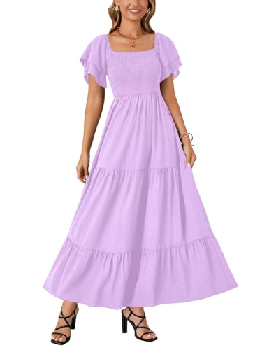 Image of LYANER Women's Square Neck Midi Dress