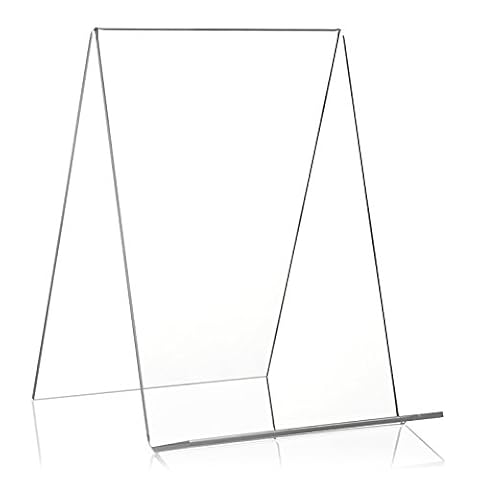 Stojak na książki/stojak na książki jako nośnik towarów i talerz skośny w formacie DIN A5 z oryginalnego tworzywa PLEXIGLAS®