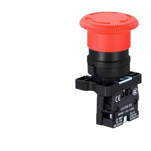 Bouton momentané 22mm avec réinitialisation automatique 1NC haute tension